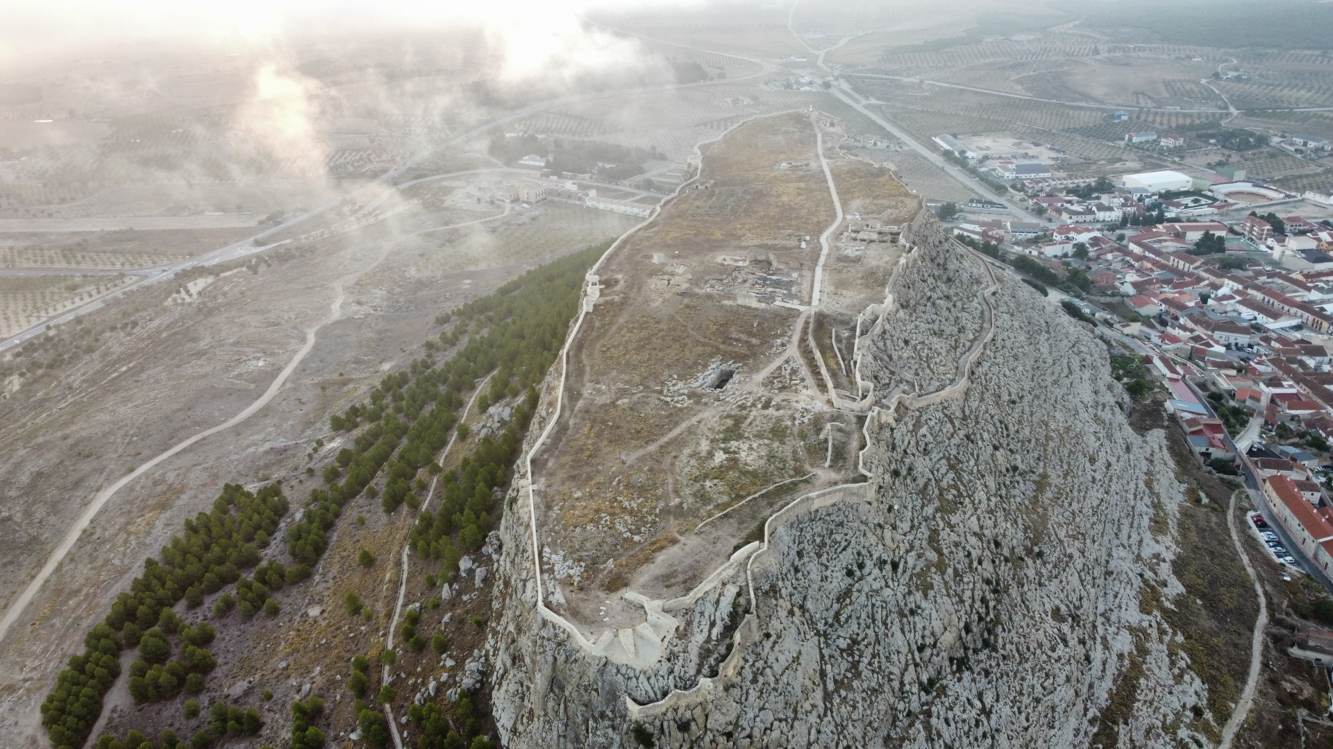 Albacete Ahora Vista aérea del yacimiento de la Peña del Castillo